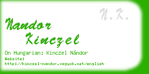 nandor kinczel business card